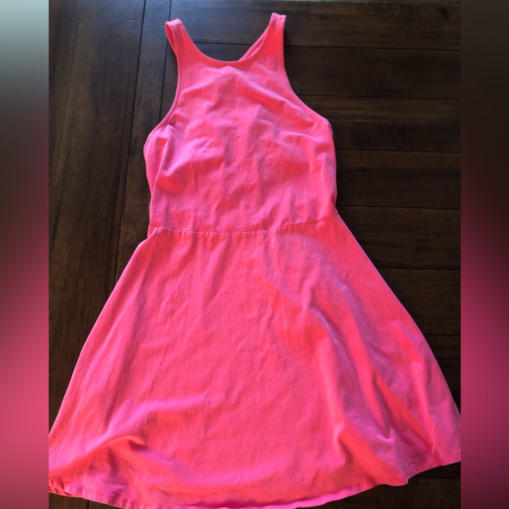 American Eagle Bright Pink Backless Dress